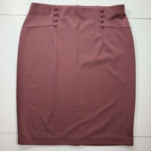 NYCC Mauve Knee-Length Pencil Skirt for Work